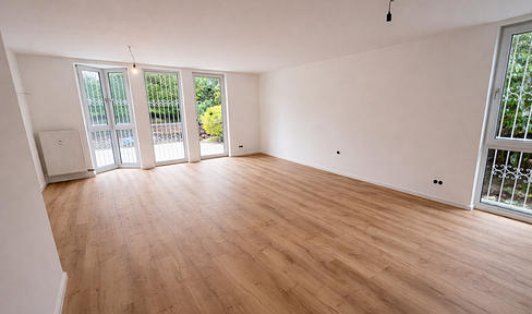 Apartment with garden in Friedrichsdorf, Dillingen, offering 124 square meters of usable space.
