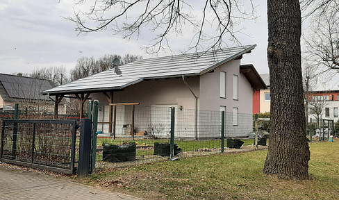 Self-sufficient architect-designed house with a photovoltaic system.