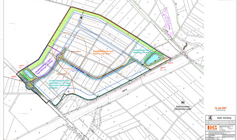 Commercial land for sale in the Lumda industrial and commercial area, Grünberg, located near the A5 motorway.