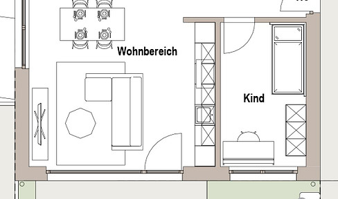 Barrierefreie 3-Zimmer Wohnung mit Südterrasse und kleinem Garten