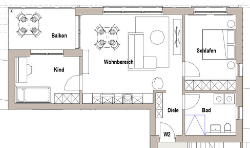 3-room apartment with a great view and a garage.