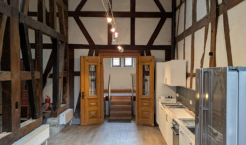 125 m2 Fachwerk Loft Atelier Haus mit Garten in Brachttal