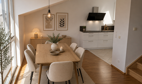 Beautiful, bright apartment with a rooftop terrace in Germering, 3 rooms – no commission fees.