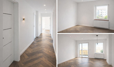 Erstbezug nach Kernsanierung hochwertige 2-Raum-Wohnung mit Balkon in ruhiger Innenhoflage