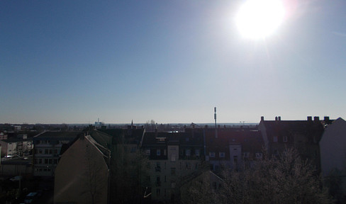 Bright, one-room apartment.