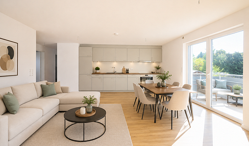 Moderne 3-Zimmer-Eigentumswohnung in Krumbach | Balkon, Aufzug & TG (W8)