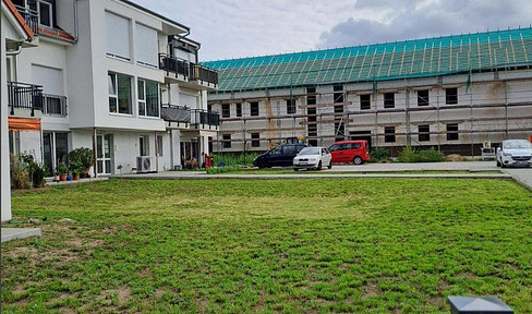 First occupancy: 2-room apartment in Berge near Nauen, accessible and energy-efficient, 1st floor with south-facing balcony.