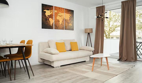 Living on the Schlachte – Exclusive, fully furnished new apartment with a balcony in a prime location in Bremen.