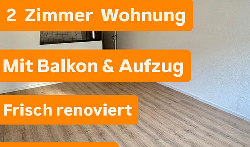 Bright, renovated 2-room apartment with balcony in Wuppertal-Barmen, 45 m².