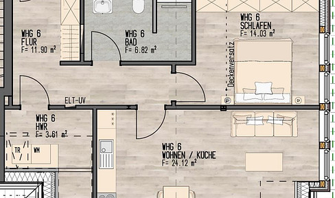New construction, KfW-40 standard, first occupancy, city center Diepholz – high-quality apartments with heat pump and fitted kitchen.