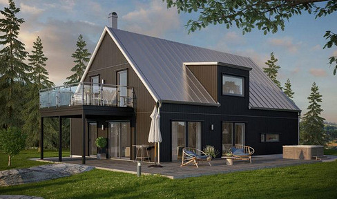 Swedish-style house from Rörvikshus, available in Austria, with a building plot near Klosterneuburg, near Vienna.