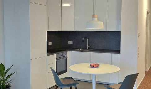 First occupancy - spacious, furnished 2-room apartment with a lovely terrace.