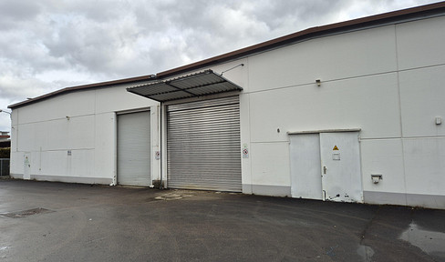 Commercial halls with electric roller doors for rent in Langenau.