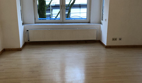 Two-room apartment with a combined living room and kitchen.