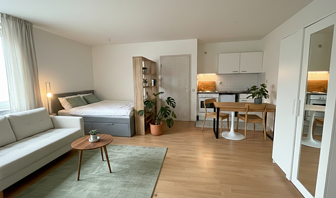 Only 25 km to Berlin-Schönefeld – 1-bedroom apartment with a large garden and fitted kitchen!