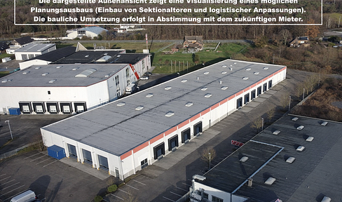 4.214 m² Logistik- und Produktionshalle – 12.648 m² Grundstück – großzügige Andienungsflächen