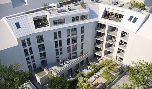 Brand new apartment: located directly next to the city park. Bright 3-room apartment with fitted kitchen and 2 balconies.