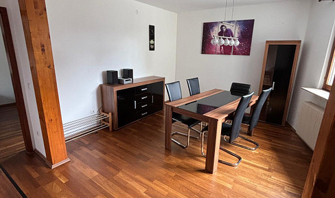 Furnished, all-inclusive apartment including a balcony.