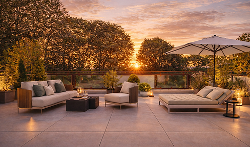 Luxurious PENTHOUSE with a stunning rooftop terrace, located on the Isar River bank in Bogenhausen. Available immediately, price negotiable.