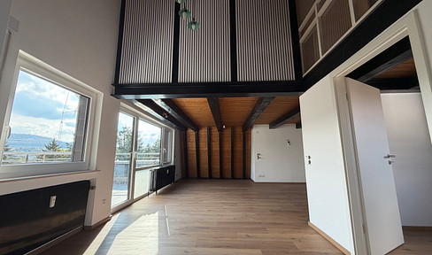 Newly renovated 3.5-room maisonette apartment for rent in Aalen, featuring a fitted kitchen, balcony, parking space, and cellar.
