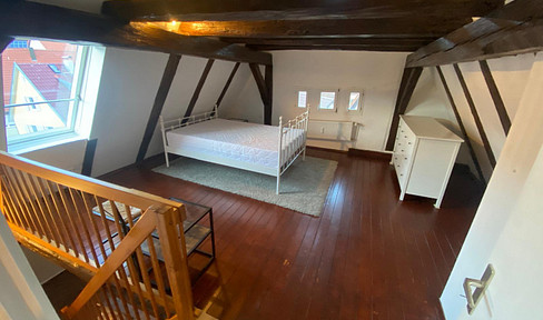 Charming maisonette apartment with exposed timber framing.