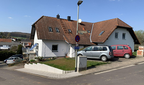 Family house, combining old and new construction, with 3 separate apartments (75-80-130 sq m) and a plot of 915 sq m, located near Frankfurt.