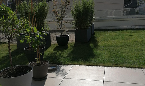 High-quality 3-room apartment with a share of the garden and a parking space in an underground garage (close to the city center).