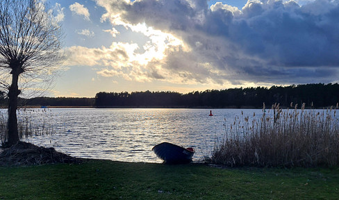 Detached house with a view of the Havel river, a separate building, and a large plot of land in Briest – your renovation project.