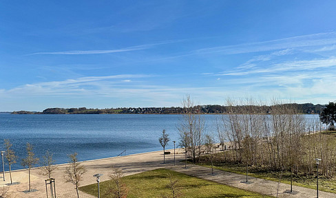 Brand new apartment for rent; Bright, modern apartment with a south-facing balcony, located directly on the Schlei river; Rental directly from the owner.