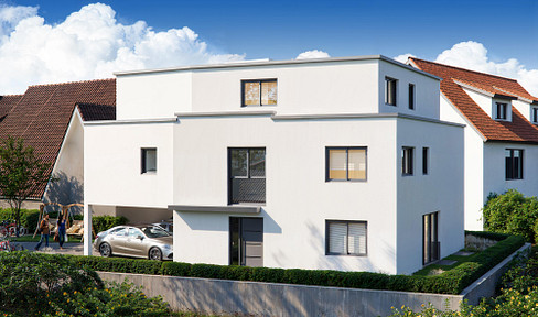 First occupancy in Nimburg: Newly built, barrier-free apartment with an open-plan kitchen connected to the living area, and a balcony (1 bedroom, 3 rooms).
