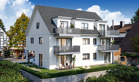Brand new apartment in Nimburg: Accessible, newly built apartment with an open-plan kitchen connected to the living area, and a balcony (H2W2).