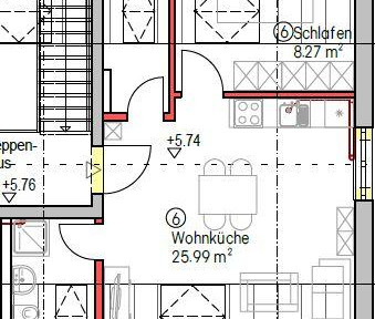 "gekühlte"Neubauwohnung DG 2 Zimmer im Niedrigenergiehaus_Fotos folgen