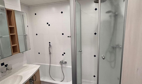 One-room apartment. Bright and modern apartment with a fitted kitchen including a stove.