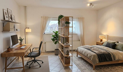 Spacious 1-bedroom apartment with fitted kitchen and washing machine in Bruchköbel, Roßdorf.