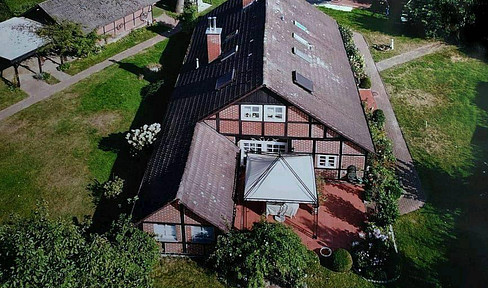 Restored half-timbered house in the Emsland region.