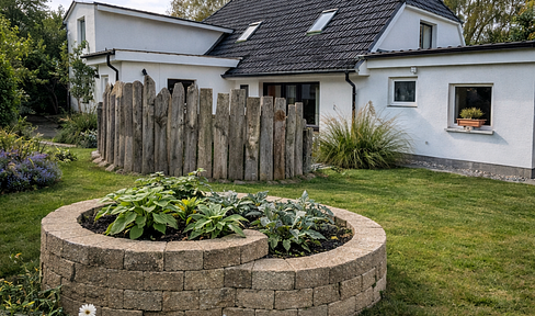Family home with garden, fireplace, and terrace – no buyer's commission.