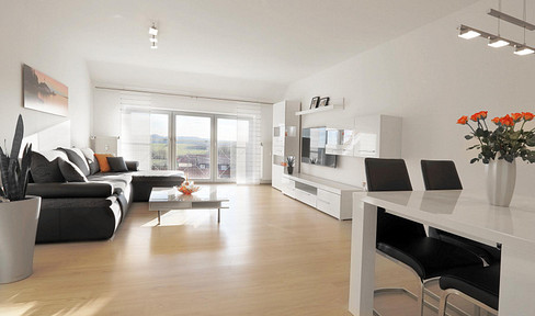 Furnished 2-room apartment in the attic of a building in Wolfsburg | Short-term rentals possible | With panoramic views.
