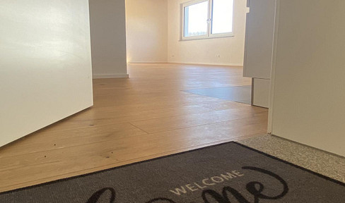 New construction: 3-room apartment on the ground floor, accessible, with fitted kitchen, terrace, and garden.