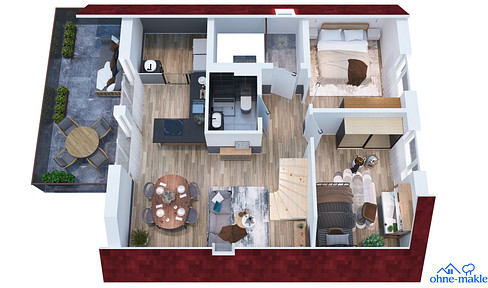 Live like you own it! High-quality 3-room maisonette apartment with two hobby rooms (KfW40 Plus).
