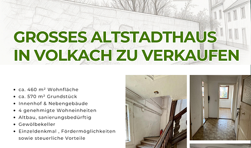 Kapitalanlage: Altstadthaus mit 4 WE, 6 Stellplätzen & Potenzial