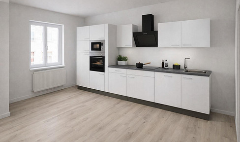 Frisch renovierte 3ZKB Roßstraße: neue Elektrik, neue Einbauküche, Vinylboden