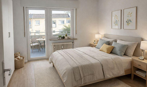 First occupancy after complete renovation – Bright, 4-room apartment with balcony in Eggenstein.