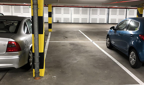 For rent: A secure, dry, and shaded parking space in an underground garage in Mainz-Gonsenheim.