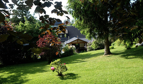 Attractive house suitable for one or two families, featuring a beautiful plot of land and a swimming pool.