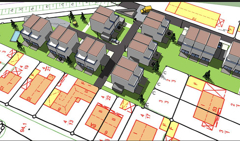 BAUGRUNDSTÜCK  -  Stadt Worms  -  Errichtung von bis zu 20 hochwertigen WE auf 5.300 m2 möglich