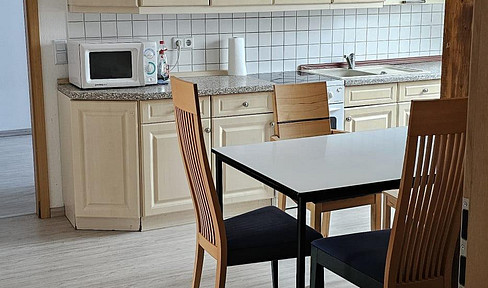 Top apartment in a modernized, historic building.