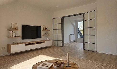 First occupancy after renovation – Balcony with views of greenery – High-quality bathroom & Energy efficiency class B.