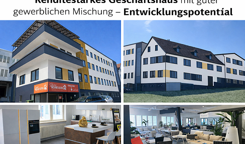 Renditestarkes Geschäftshaus (bis zu 12,5%) mit Gewerbehallen, Verkaufsflächen und Ausbaupotenzial