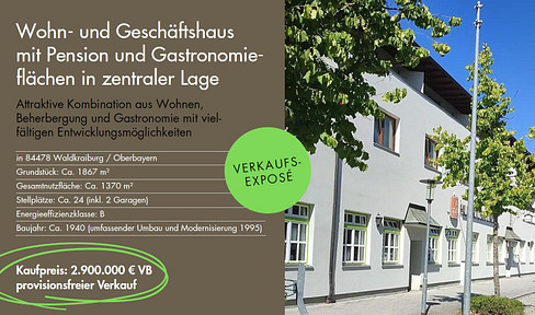 Gewerbe mit Pension, Gastronomie und 2 Wohnungen in zentraler Lage – vielseitig nutzbar, prov.frei