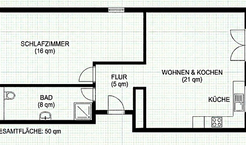 Helle 2-Zimmer-Wohnung in zentraler Lage